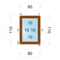 Мягкое окно 80x110 см, для веранды, беседки